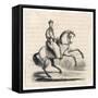 Genghis Khan (Variously Spelt) Mongol Conqueror on His Horse-null-Framed Stretched Canvas