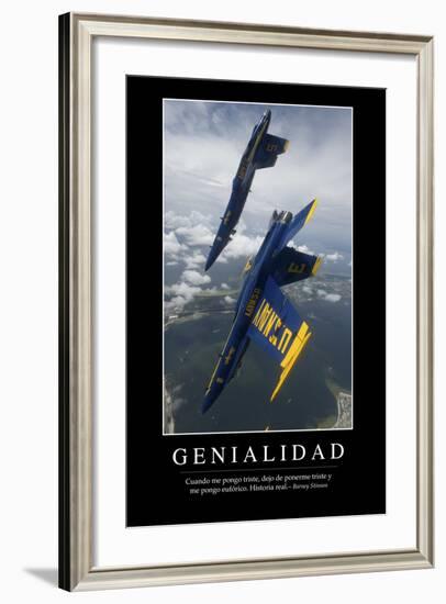 Genialidad. Cita Inspiradora Y Póster Motivacional-null-Framed Photographic Print