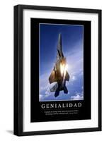 Genialidad. Cita Inspiradora Y Póster Motivacional-null-Framed Premium Photographic Print