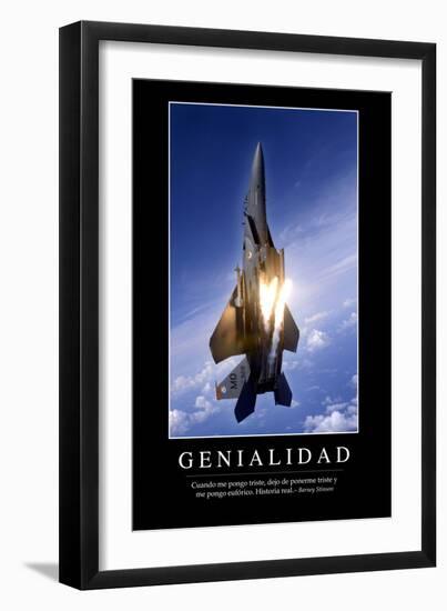 Genialidad. Cita Inspiradora Y Póster Motivacional-null-Framed Photographic Print