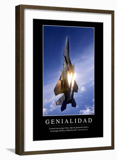 Genialidad. Cita Inspiradora Y Póster Motivacional-null-Framed Photographic Print