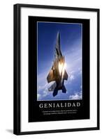 Genialidad. Cita Inspiradora Y Póster Motivacional-null-Framed Photographic Print