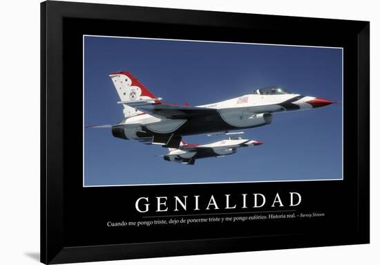 Genialidad. Cita Inspiradora Y Póster Motivacional-null-Framed Photographic Print