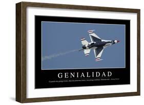 Genialidad. Cita Inspiradora Y Póster Motivacional-null-Framed Photographic Print