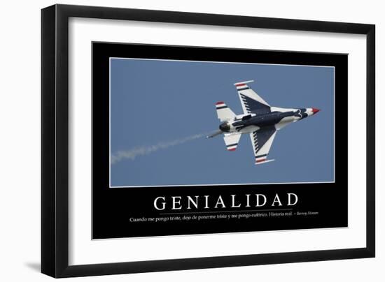 Genialidad. Cita Inspiradora Y Póster Motivacional-null-Framed Photographic Print