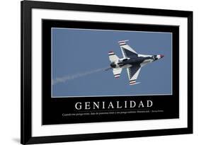 Genialidad. Cita Inspiradora Y Póster Motivacional-null-Framed Photographic Print