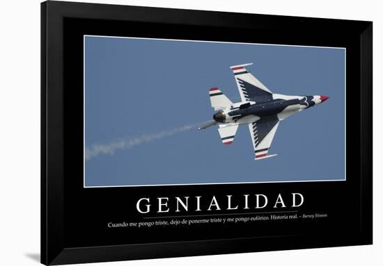 Genialidad. Cita Inspiradora Y Póster Motivacional-null-Framed Photographic Print