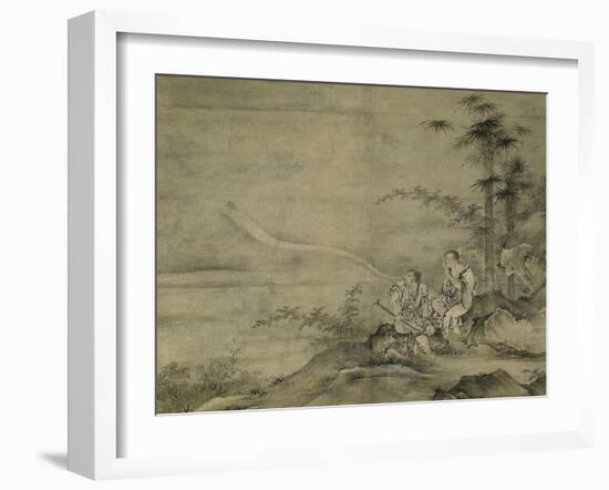 Genii Gama Sennin and Tekkai Sennin, Second Half of The16th C-Kano, Motonobu-Framed Giclee Print