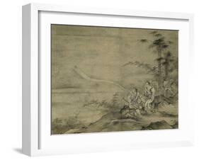 Genii Gama Sennin and Tekkai Sennin, Second Half of The16th C-Kano, Motonobu-Framed Giclee Print