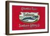 Genista Salmon Can Label (Salmon Only)-Lantern Press-Framed Art Print