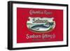 Genista Salmon Can Label (Salmon Only)-Lantern Press-Framed Art Print