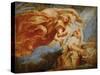 Genius Crowning Religion. Sketch for the Apotheosis of King James I-Peter Paul Rubens-Stretched Canvas
