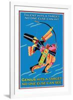 Genius Hits a Target-null-Framed Art Print