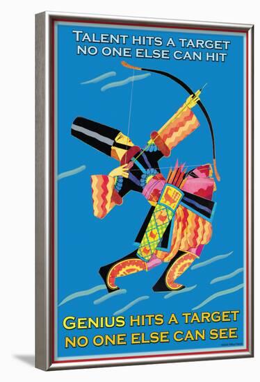 Genius Hits a Target-null-Framed Art Print