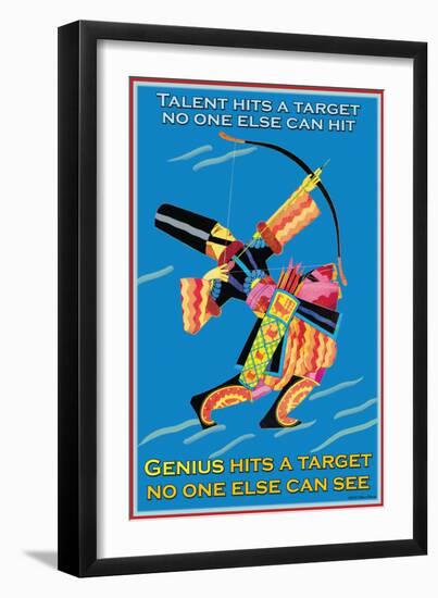 Genius Hits a Target-null-Framed Art Print