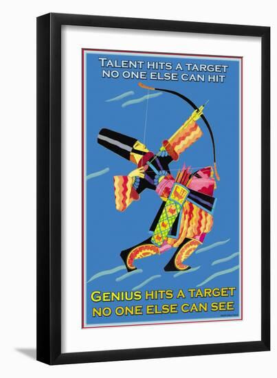 Genius Hits a Target-null-Framed Art Print