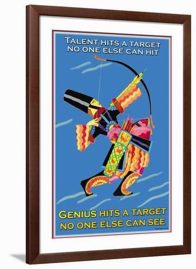 Genius Hits a Target-null-Framed Art Print