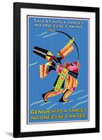 Genius Hits a Target-null-Framed Art Print