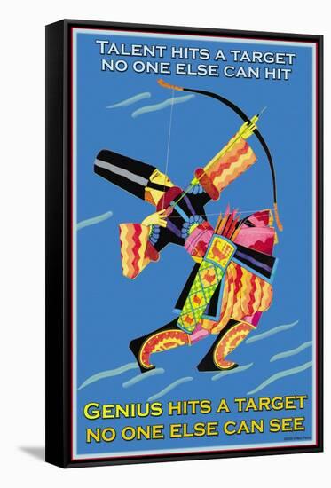 Genius Hits a Target-null-Framed Stretched Canvas