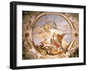 Genius on Pegasus Putting Time to Flight-Giambattista Tiepolo-Framed Giclee Print