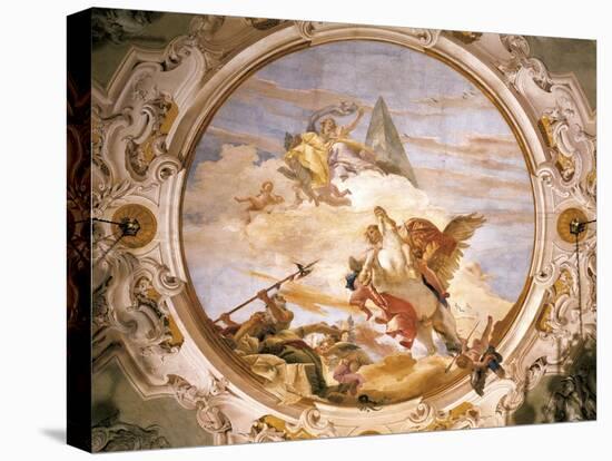 Genius on Pegasus Putting Time to Flight-Giambattista Tiepolo-Stretched Canvas