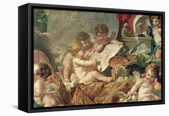 Genius Teaching the Arts, 1761-Francois Boucher-Framed Stretched Canvas