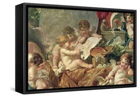 Genius Teaching the Arts, 1761-Francois Boucher-Framed Stretched Canvas