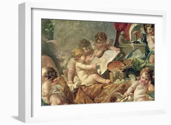 Genius Teaching the Arts, 1761-Francois Boucher-Framed Giclee Print