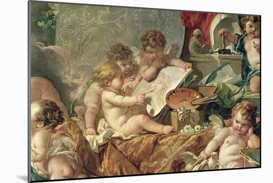 Genius Teaching the Arts, 1761-Francois Boucher-Mounted Giclee Print