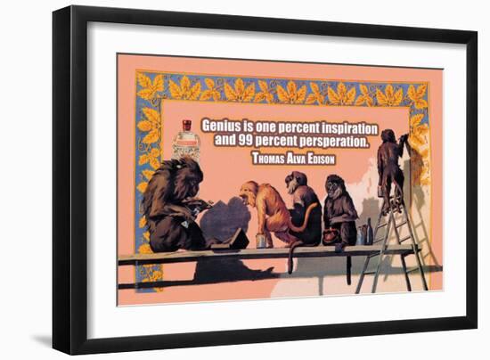 Genius-Thomas Alva Edison-Framed Art Print