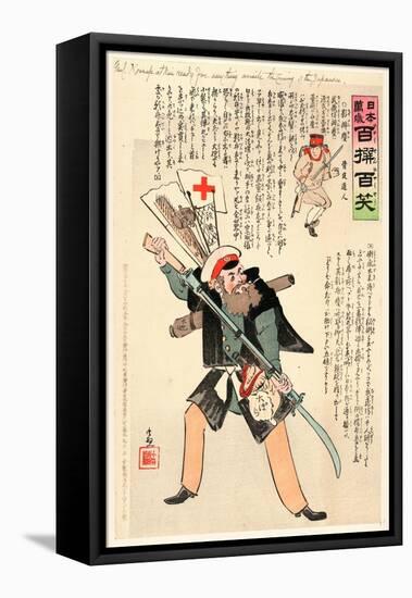 Genl. Kuropatkin Ready for Anything Awaits the Coming of the Japanese-Kobayashi Kiyochika-Framed Stretched Canvas