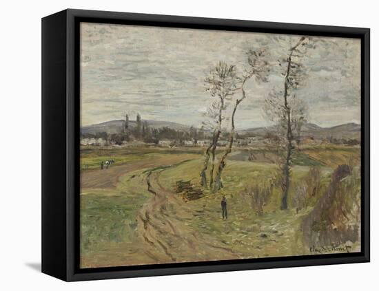 Gennevilliers Plain, 1877-Edgar Degas-Framed Stretched Canvas