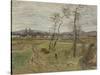 Gennevilliers Plain, 1877-Edgar Degas-Stretched Canvas