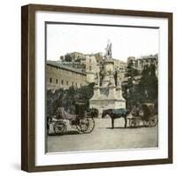 Genoa (Italy), Monument to Christopher Columbus (About 1451-1506), Piazza Acquaverde, Circa 1890-Leon, Levy et Fils-Framed Photographic Print