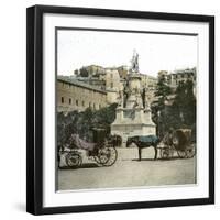 Genoa (Italy), Monument to Christopher Columbus (About 1451-1506), Piazza Acquaverde, Circa 1890-Leon, Levy et Fils-Framed Photographic Print