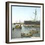 Genoa (Italy), Ships (In the Foreground: the " Sirio ") in the Port, Circa 1890-Leon, Levy et Fils-Framed Premium Photographic Print