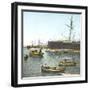 Genoa (Italy), Ships (In the Foreground: the " Sirio ") in the Port, Circa 1890-Leon, Levy et Fils-Framed Premium Photographic Print