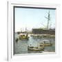 Genoa (Italy), Ships (In the Foreground: the " Sirio ") in the Port, Circa 1890-Leon, Levy et Fils-Framed Photographic Print