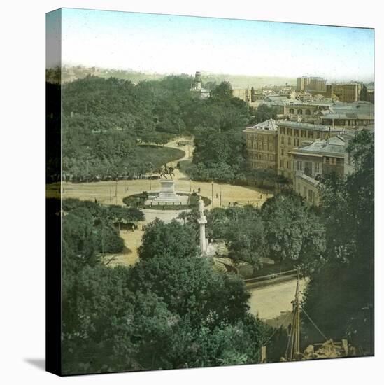 Genoa (Italy), the Acquosola Gardens, Circa 1890-Leon, Levy et Fils-Stretched Canvas