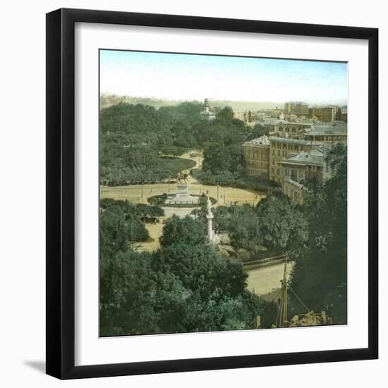 Genoa (Italy), the Acquosola Gardens, Circa 1890-Leon, Levy et Fils-Framed Photographic Print