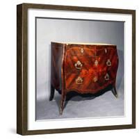 Genoese Drawers with Rosewood Veneer Finish, Italy-null-Framed Giclee Print