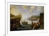 Genoese Troops Boarding Galen in Port of Genoa-Cornelis De Wael-Framed Giclee Print