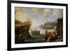 Genoese Troops Boarding Galen in Port of Genoa-Cornelis De Wael-Framed Giclee Print