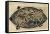 Genoese World Map, 1450-Library of Congress-Framed Stretched Canvas