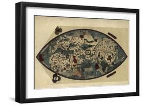 Genoese World Map, 1450-Library of Congress-Framed Photographic Print