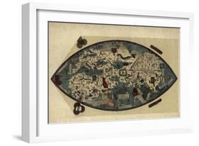 Genoese World Map, 1450-Library of Congress-Framed Photographic Print