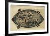 Genoese World Map, 1450-Library of Congress-Framed Photographic Print