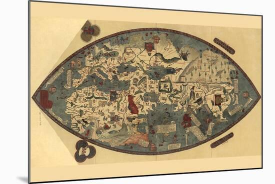 Genoese World Map-Paolo del Pozzo Toscanelli-Mounted Art Print