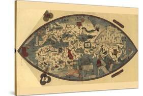 Genoese World Map-Paolo del Pozzo Toscanelli-Stretched Canvas