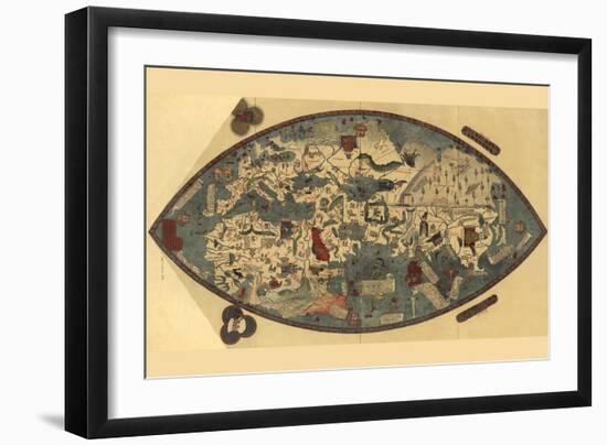 Genoese World Map-Paolo del Pozzo Toscanelli-Framed Art Print